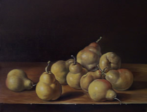 J. Van Hulsdonck - Nature morte with pears, 17th century
